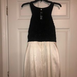 Black and white semi-formal dress